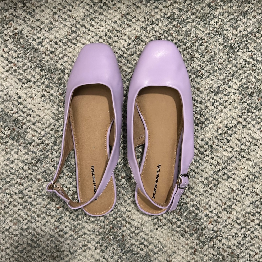 Amazon Essentials Women's Lavender/ Purple Slingback Flats